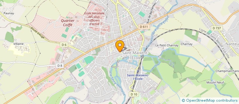 localisation de l'entreprise ART CULTURE LOISIRS à SAINT-MAIXENT-L'ECOLE