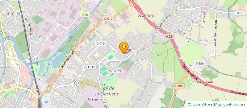 localisation de l'entreprise ART D'WAZ  WAZIERS