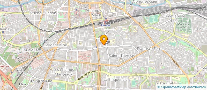 localisation de l'entreprise ART'DANSE à RENNES
