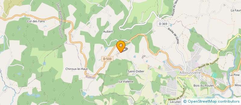 localisation de l'entreprise ART'DELAIT à ALBOUSSIERE