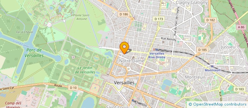 localisation de l'entreprise ART DENTAIRE PROTHETIQUE à VERSAILLES