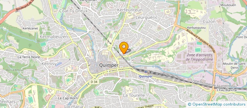 localisation de l'entreprise ART DES CYGNES STUDIO à QUIMPER
