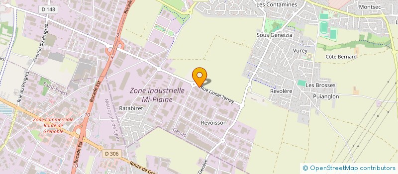 localisation de l'entreprise ART DU PAYSAGE-ARBRES AUX SOINS  GENAS