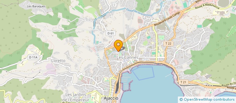 localisation de l'entreprise ART E STORES à AJACCIO