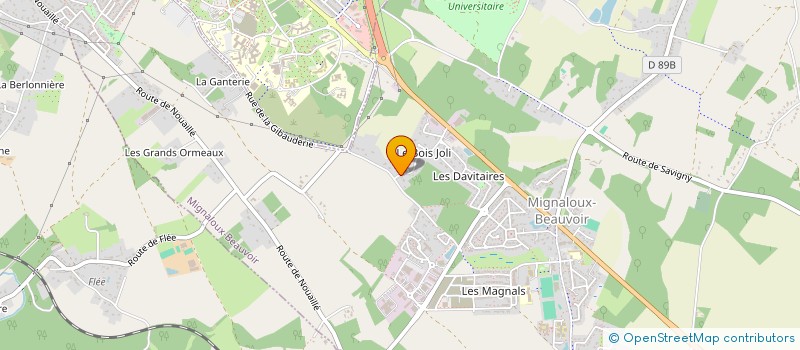 localisation de l'entreprise ART'EFFET  MIGNALOUX-BEAUVOIR