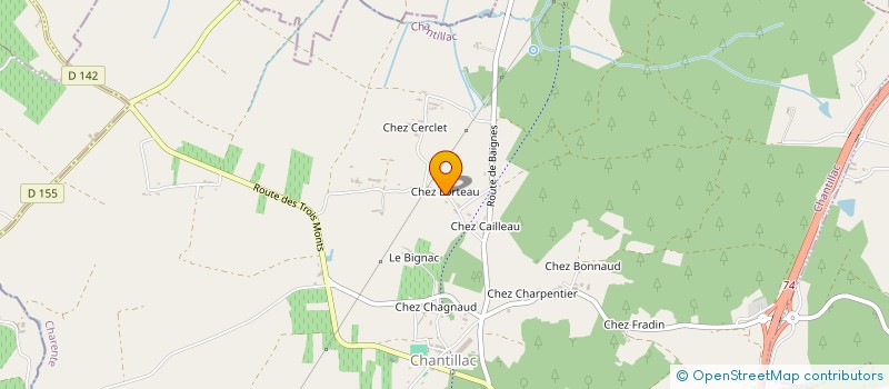 localisation de l'entreprise ART ELAGAGE à CHANTILLAC
