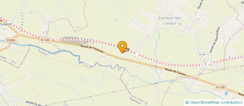 localisation de l'entreprise ART-ELEC.  CAMBON-LES-LAVAUR