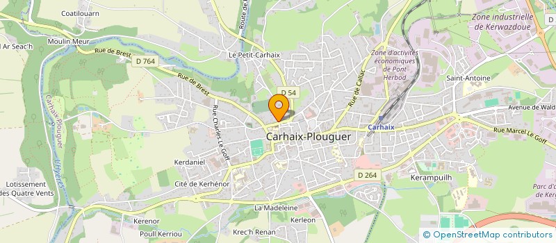 localisation de l'entreprise ART ELEC à CARHAIX-PLOUGUER