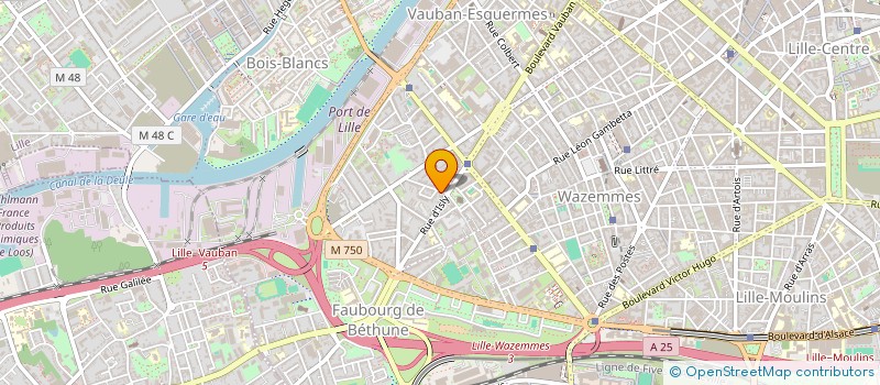 localisation de l'entreprise ART'EMIS à LILLE
