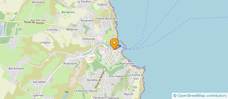localisation de l'entreprise ART EN L'ILE à LE PALAIS