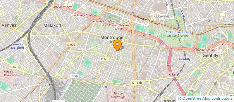 localisation de l'entreprise ART EN SCENE  MONTROUGE