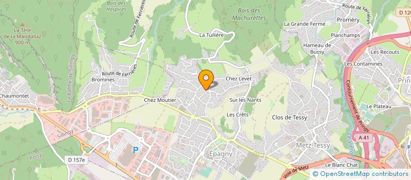 localisation de l'entreprise ART ET AAM  EPAGNY METZ-TESSY