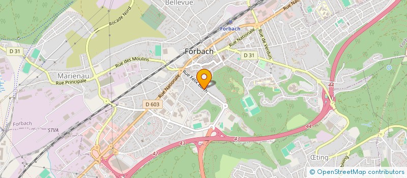 localisation de l'entreprise ART ET ARCHITECTURE PAYSAGERS SARL à FORBACH