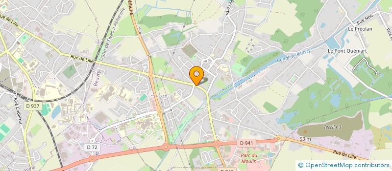 localisation de l'entreprise ART ET BEAUTE  BEUVRY