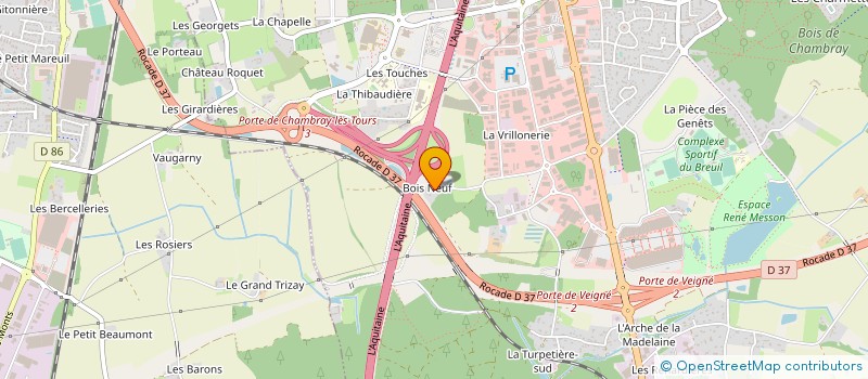 localisation de l'entreprise ART ET BOIS à CHAMBRAY-LES-TOURS