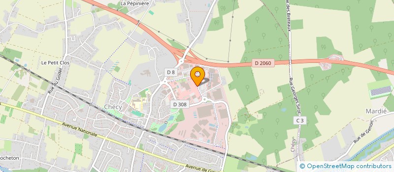 localisation de l'entreprise ART ET CHAUFFAGE 45 à CHECY