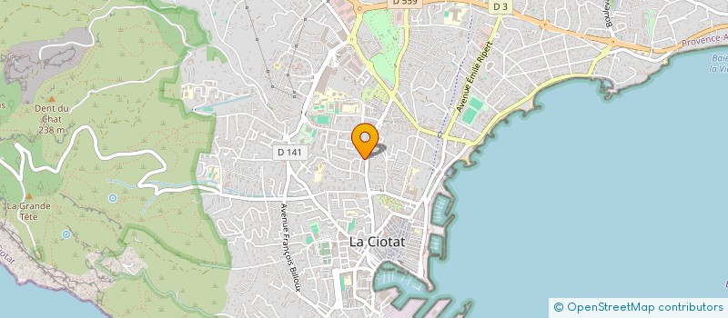 localisation de l'entreprise ART ET COIFFURE à LA CIOTAT