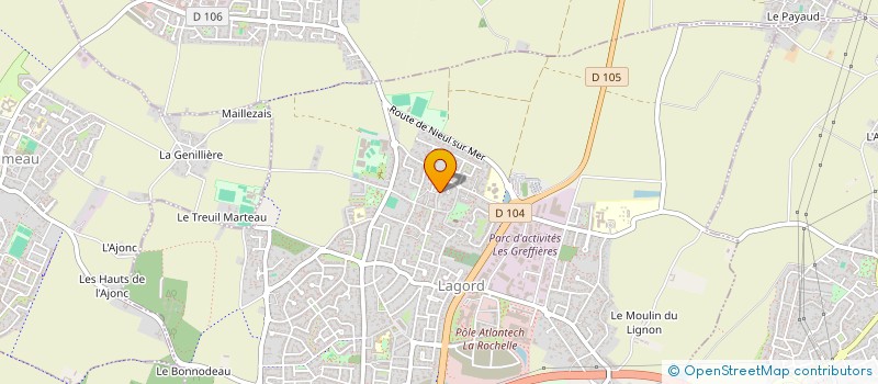 localisation de l'entreprise ART ET COULEUR  LAGORD