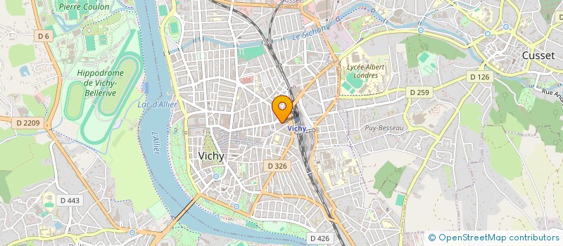 localisation de l'entreprise ART ET COULEURS à VICHY