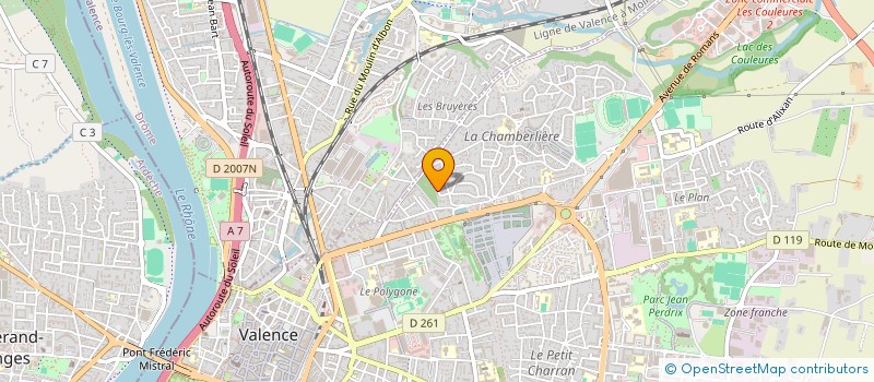 localisation de l'entreprise ART ET COULEURS à VALENCE