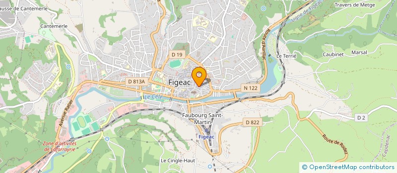 localisation de l'entreprise ART ET CREATION  FIGEAC