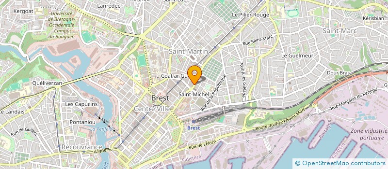 localisation de l'entreprise ART ET CREATION à BREST