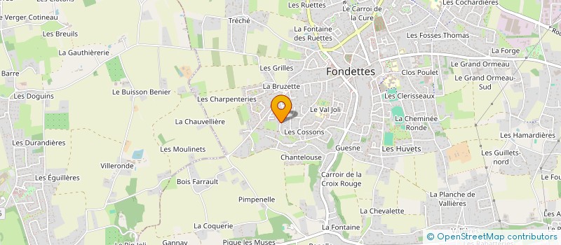 localisation de l'entreprise ART ET CREATION LIGERIENNE  FONDETTES