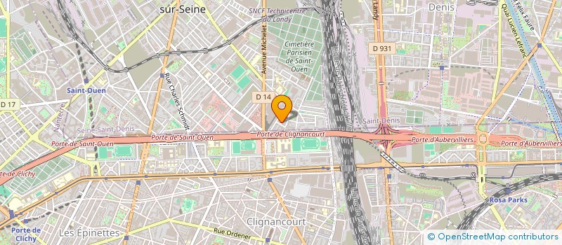 localisation de l'entreprise ART ET CUIRS  SAINT-OUEN-SUR-SEINE