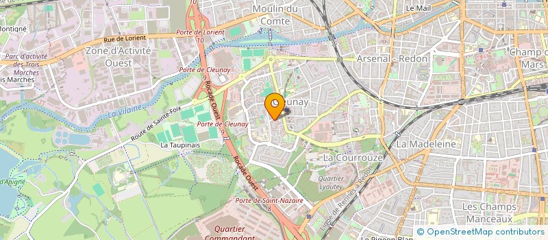 localisation de l'entreprise ART ET CULTURE DU QUARTIER DE CLAUNAY à RENNES