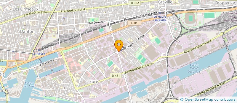 localisation de l'entreprise ART ET CURIOSITE - ENCADREMENT à LE HAVRE