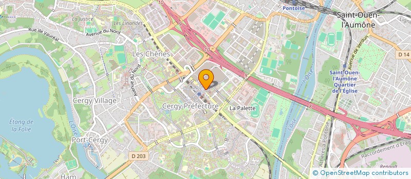 localisation de l'entreprise ART ET DECO BATIMENT  CERGY