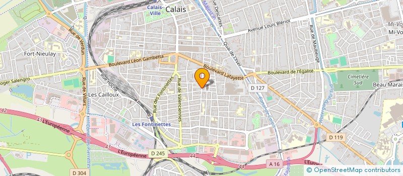 localisation de l'entreprise ART ET DENT  CALAIS