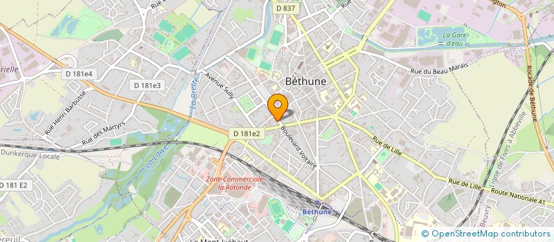 localisation de l'entreprise ART ET DESIGN à BETHUNE