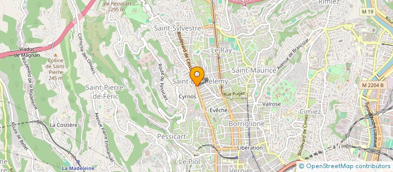 localisation de l'entreprise ART ET FERMETURES à NICE