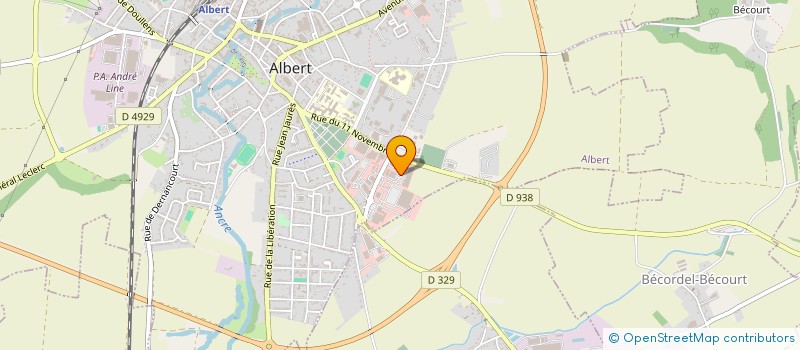 localisation de l'entreprise ART ET FLEURS à ALBERT