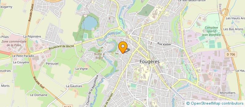 localisation de l'entreprise ART ET FOLKLORE à FOUGERES