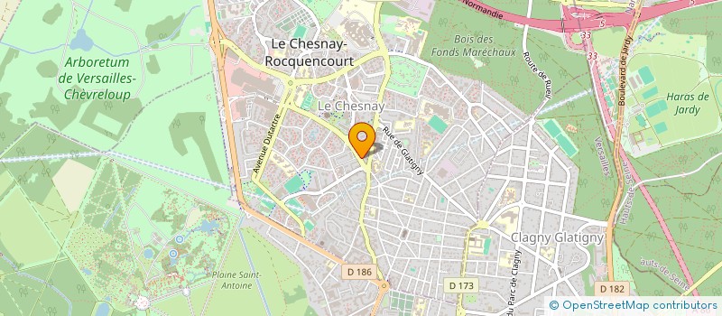 localisation de l'entreprise ART ET INSTALLATION RATIONNELLE MAGASINS  LE CHESNAY-ROCQUENCOURT