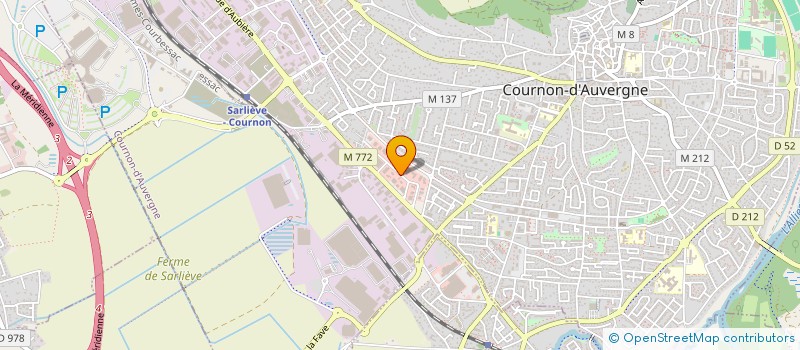 localisation de l'entreprise ART ET MENUISERIES EXTERIEURES  COURNON-D'AUVERGNE