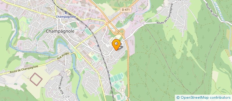 localisation de l'entreprise ART ET MOBILIERS à CHAMPAGNOLE