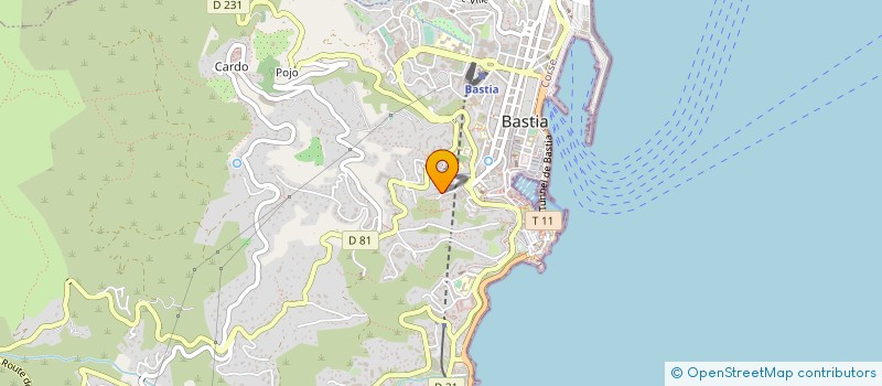 localisation de l'entreprise ART ET NOCES TROUBLES à BASTIA