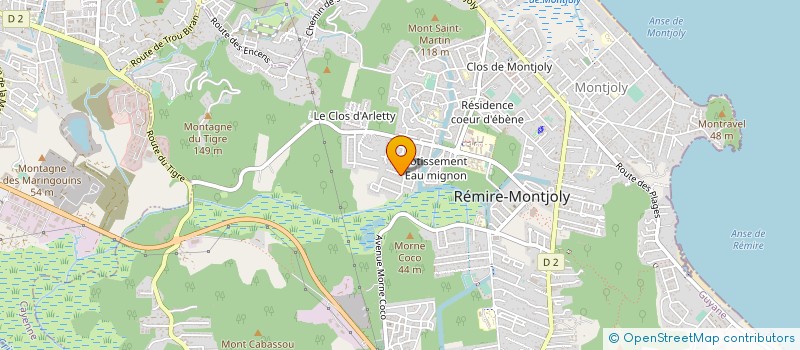 localisation de l'entreprise ART ET PEINTURE à REMIRE-MONTJOLY