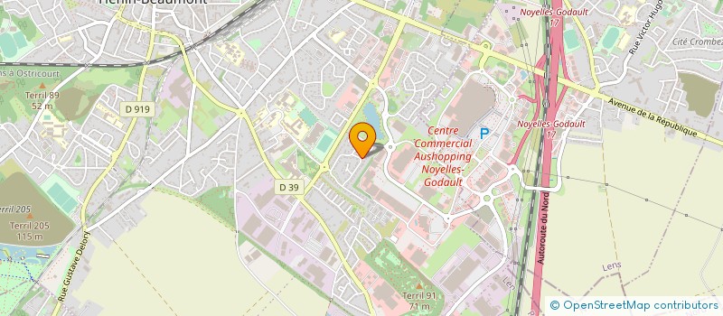 localisation de l'entreprise ART ET PISCINES à HENIN-BEAUMONT