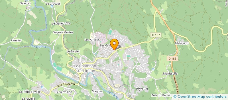 localisation de l'entreprise ART ET SENS LA CULTURE SUR UN PLATEAU à LE CHAMBON-SUR-LIGNON