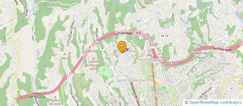 localisation de l'entreprise ART ET SOCIETES à NICE