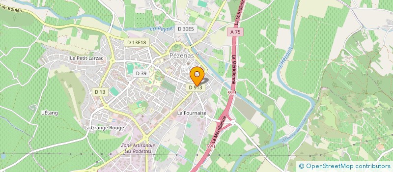 localisation de l'entreprise ART ET SUN à PEZENAS
