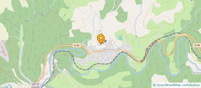 localisation de l'entreprise ART ET TOITURES 48  BADAROUX
