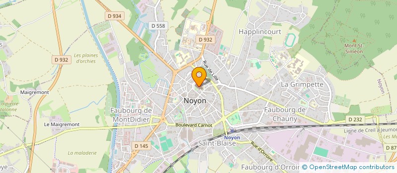 localisation de l'entreprise ART ET TRADITION DES TAPISSIERS  NOYON