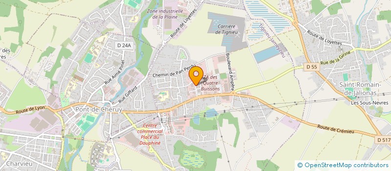 localisation de l'entreprise ART ET VITRE  TIGNIEU-JAMEYZIEU