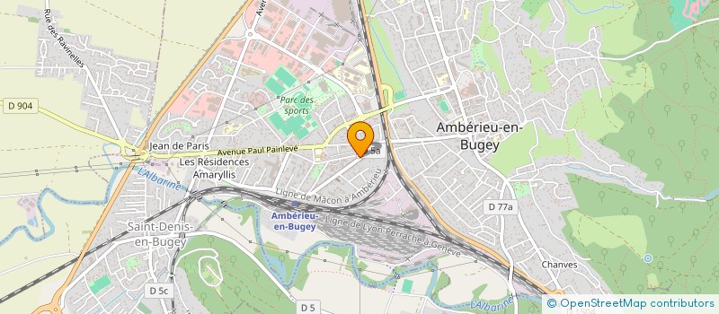 localisation de l'entreprise ART ETUDE CONCEPT à AMBERIEU-EN-BUGEY