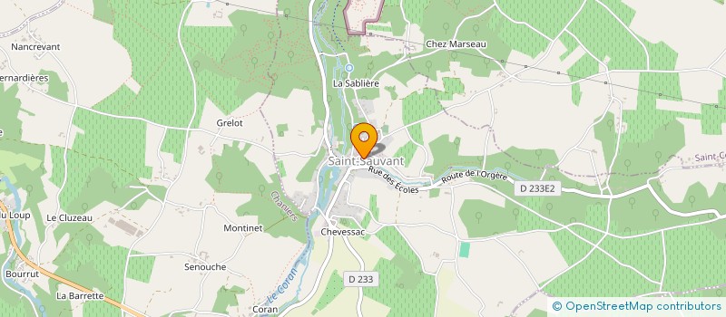 localisation de l'entreprise ART FIL ROUGE  SAINT-SAUVANT